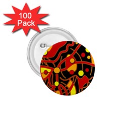 Orange Floating 1 75  Buttons (100 Pack) 