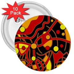 Orange Floating 3  Buttons (10 Pack) 