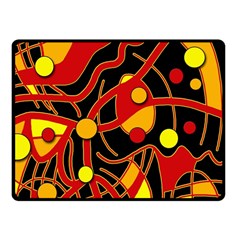 Orange Floating Fleece Blanket (small) by Valentinaart