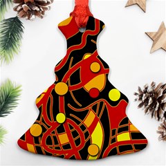 Orange Floating Christmas Tree Ornament (2 Sides)