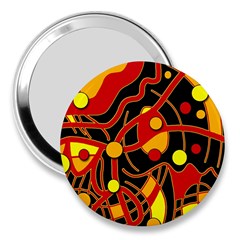 Orange Floating 3  Handbag Mirrors