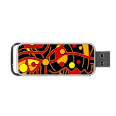 Orange Floating Portable Usb Flash (one Side) by Valentinaart