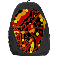 Orange Floating Backpack Bag by Valentinaart