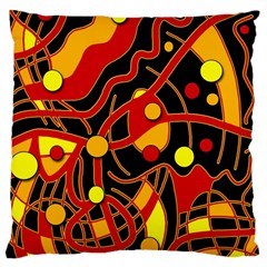 Orange Floating Standard Flano Cushion Case (one Side) by Valentinaart