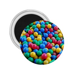 Funny Colorful Red Yellow Green Blue Kids Play Balls 2 25  Magnets by yoursparklingshop