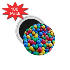 Funny Colorful Red Yellow Green Blue Kids Play Balls 1 75  Magnets (100 Pack) 