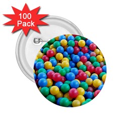 Funny Colorful Red Yellow Green Blue Kids Play Balls 2 25  Buttons (100 Pack)  by yoursparklingshop