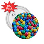 Funny Colorful Red Yellow Green Blue Kids Play Balls 2.25  Buttons (100 pack)  Front