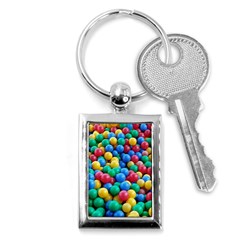 Funny Colorful Red Yellow Green Blue Kids Play Balls Key Chains (rectangle) 