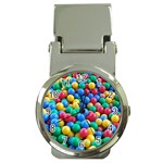 Funny Colorful Red Yellow Green Blue Kids Play Balls Money Clip Watches Front