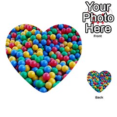 Funny Colorful Red Yellow Green Blue Kids Play Balls Multi-purpose Cards (heart)  by yoursparklingshop