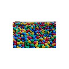 Funny Colorful Red Yellow Green Blue Kids Play Balls Cosmetic Bag (small)  by yoursparklingshop