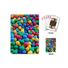 Funny Colorful Red Yellow Green Blue Kids Play Balls Playing Cards (mini)  by yoursparklingshop