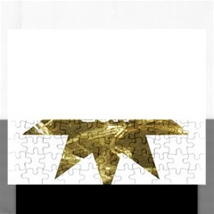 Happy New Year 2017 Gold White Star Rectangular Jigsaw Puzzl