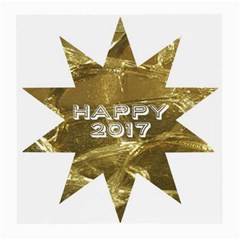 Happy New Year 2017 Gold White Star Medium Glasses Cloth (2-side) by yoursparklingshop