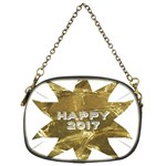 Happy New Year 2017 Gold White Star Chain Purses (One Side)  Front