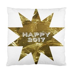 Happy New Year 2017 Gold White Star Standard Cushion Case (one Side) by yoursparklingshop