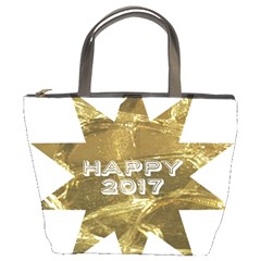 Happy New Year 2017 Gold White Star Bucket Bags by yoursparklingshop