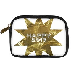 Happy New Year 2017 Gold White Star Digital Camera Cases by yoursparklingshop