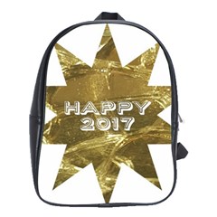 Happy New Year 2017 Gold White Star School Bags(large) 