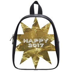 Happy New Year 2017 Gold White Star School Bags (small) 