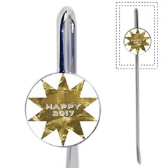 Happy New Year 2017 Gold White Star Book Mark by yoursparklingshop