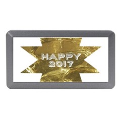 Happy New Year 2017 Gold White Star Memory Card Reader (mini) by yoursparklingshop