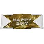 Happy New Year 2017 Gold White Star Body Pillow Case Dakimakura (Two Sides) Front