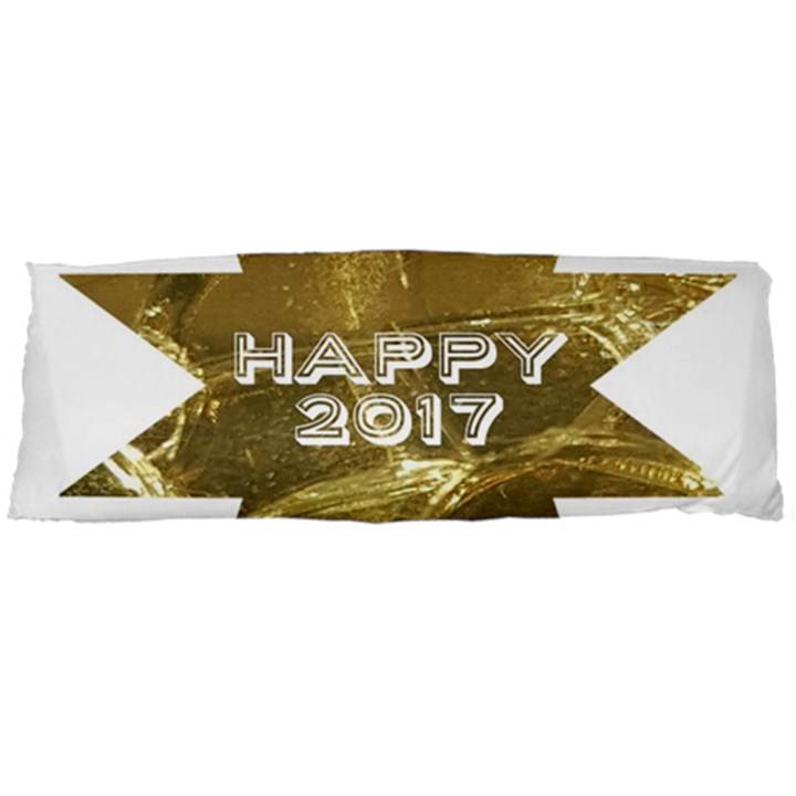 Happy New Year 2017 Gold White Star Body Pillow Case Dakimakura (Two Sides)