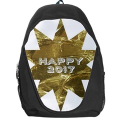 Happy New Year 2017 Gold White Star Backpack Bag by yoursparklingshop