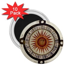 Ancient Aztec Sun Calendar 1790 Vintage Drawing 2 25  Magnets (10 Pack)  by yoursparklingshop