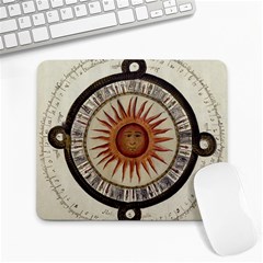 Ancient Aztec Sun Calendar 1790 Vintage Drawing Large Mousepads by yoursparklingshop