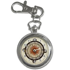 Ancient Aztec Sun Calendar 1790 Vintage Drawing Key Chain Watches