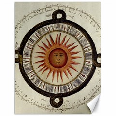 Ancient Aztec Sun Calendar 1790 Vintage Drawing Canvas 18  X 24   by yoursparklingshop