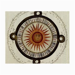 Ancient Aztec Sun Calendar 1790 Vintage Drawing Small Glasses Cloth (2-side) by yoursparklingshop