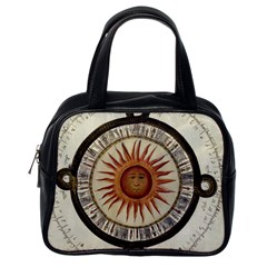 Ancient Aztec Sun Calendar 1790 Vintage Drawing Classic Handbags (one Side) by yoursparklingshop