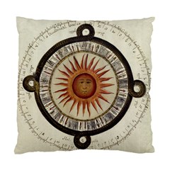 Ancient Aztec Sun Calendar 1790 Vintage Drawing Standard Cushion Case (two Sides)