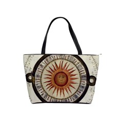 Ancient Aztec Sun Calendar 1790 Vintage Drawing Shoulder Handbags