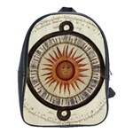 Ancient Aztec Sun Calendar 1790 Vintage Drawing School Bags(Large)  Front