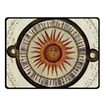 Ancient Aztec Sun Calendar 1790 Vintage Drawing Fleece Blanket (Small) 50 x40  Blanket Front