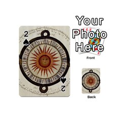 Ancient Aztec Sun Calendar 1790 Vintage Drawing Playing Cards 54 (mini)  by yoursparklingshop