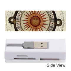 Ancient Aztec Sun Calendar 1790 Vintage Drawing Memory Card Reader (stick)  by yoursparklingshop