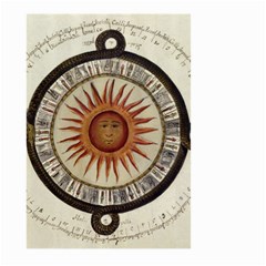 Ancient Aztec Sun Calendar 1790 Vintage Drawing Large Garden Flag (two Sides) by yoursparklingshop