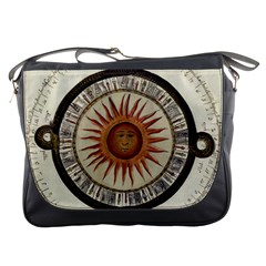 Ancient Aztec Sun Calendar 1790 Vintage Drawing Messenger Bags