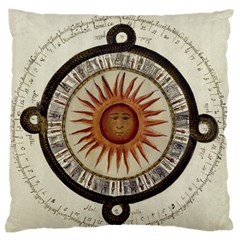 Ancient Aztec Sun Calendar 1790 Vintage Drawing Standard Flano Cushion Case (two Sides)