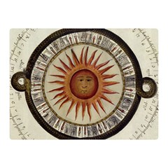 Ancient Aztec Sun Calendar 1790 Vintage Drawing Double Sided Flano Blanket (mini)  by yoursparklingshop