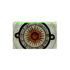 Ancient Aztec Sun Calendar 1790 Vintage Drawing Cosmetic Bag (xs) by yoursparklingshop