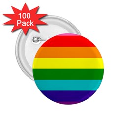 Colorful Stripes Lgbt Rainbow Flag 2 25  Buttons (100 Pack)  by yoursparklingshop