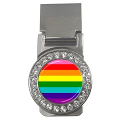 Colorful Stripes Lgbt Rainbow Flag Money Clips (cz)  by yoursparklingshop