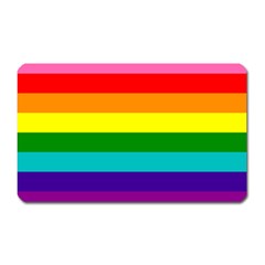 Colorful Stripes Lgbt Rainbow Flag Magnet (rectangular) by yoursparklingshop